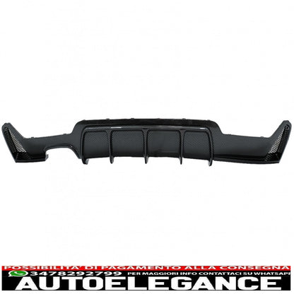 Rear bumper diffuser suitable for bmw 4 series f32 f33 f36 (2013-2019) coupe cabrio m performance design carbon film covering left double outlet