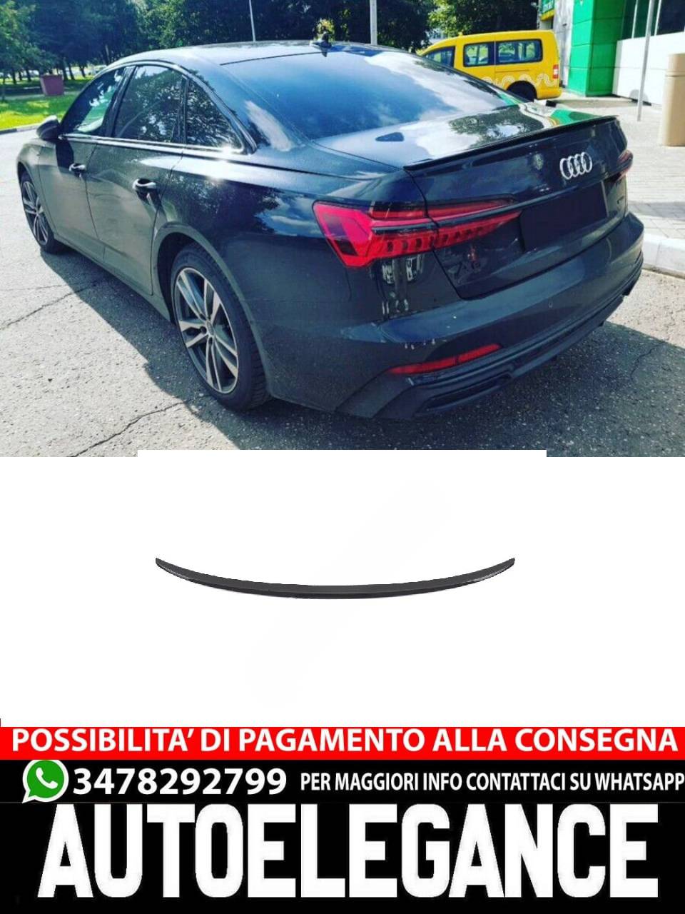 SPOILER adatto per AUDI A6 C8 Sedan 2018+