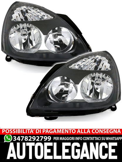 Headlight set for Renault Clio 2 B II 01 to 05 H1 H7 left + right 
