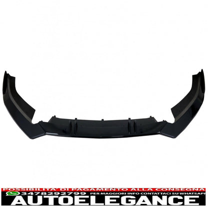 Front bumper additional spoiler suitable for audi a4 b9 8w (2016-2018) piano black RS4 design 