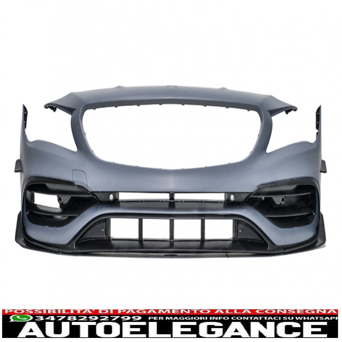 complete body kit with chrome exhaust tips suitable for mercedes cla c117 w117 (2013-2018) restyling cla45 design