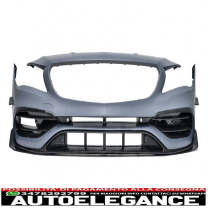 complete body kit with chrome exhaust tips suitable for mercedes cla c117 w117 (2013-2018) restyling cla45 design