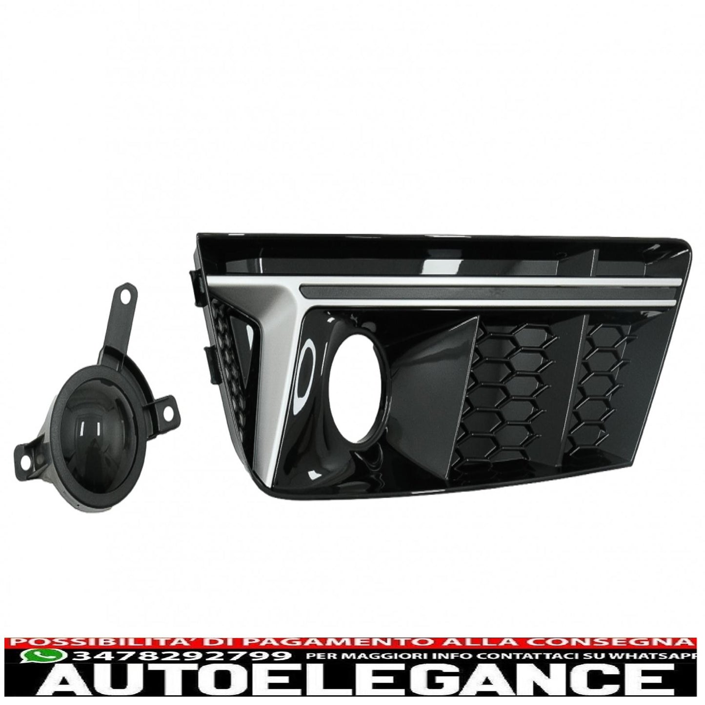 lower grill bumper covers ACC side grills suitable for audi a4 b9 sedan avant (2016-2018) rs4 design silver edition