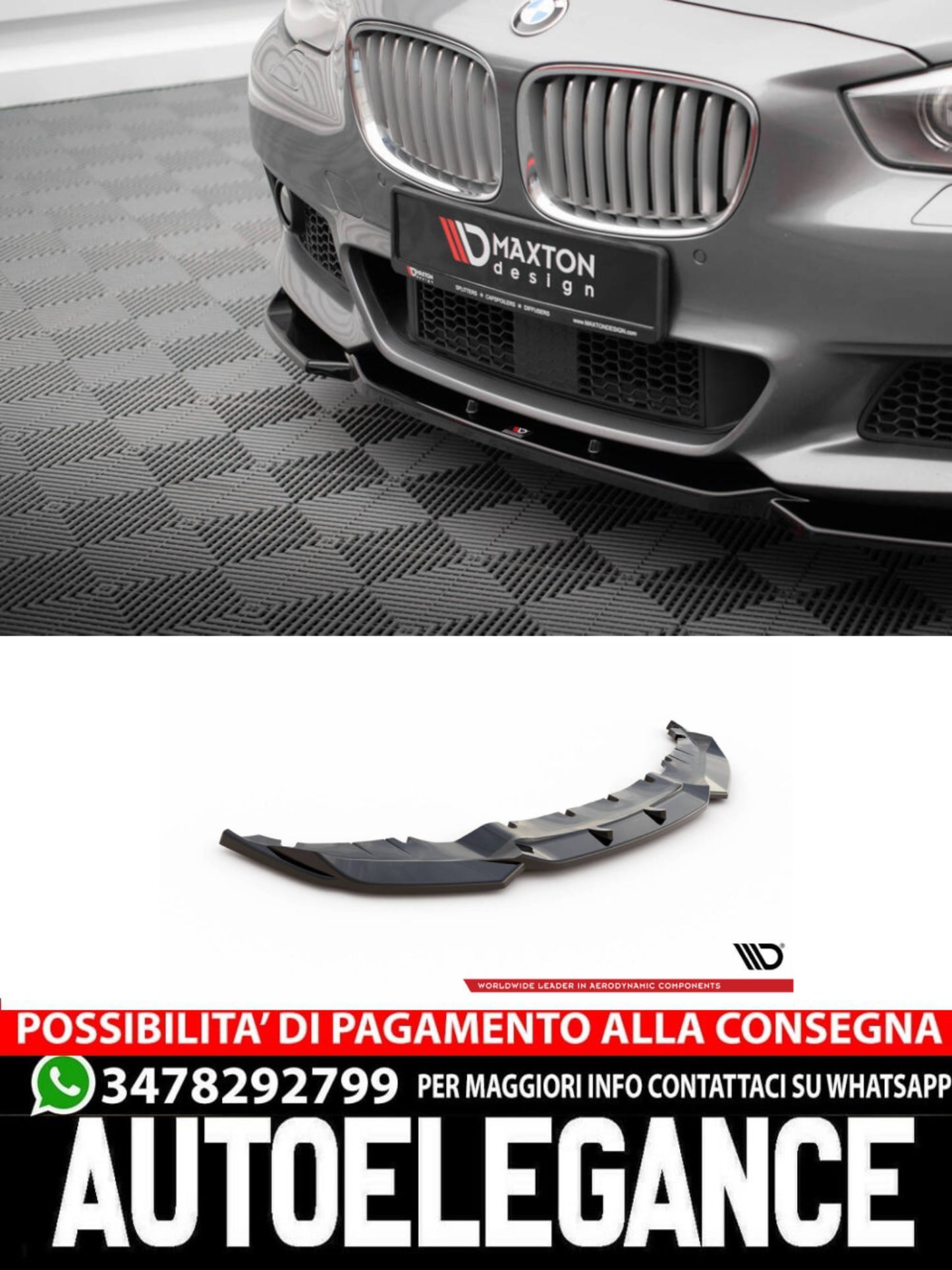 SPLITTER ANTERIORE ADATTO PER BMW 5 GT M-PACK F07   2009-2013