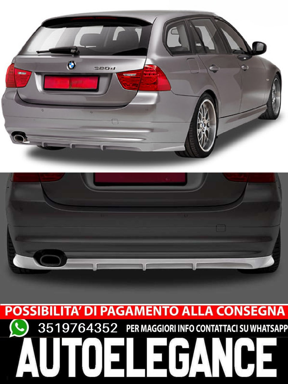 Diffusori posteriore adatto per BMW 3er E91
