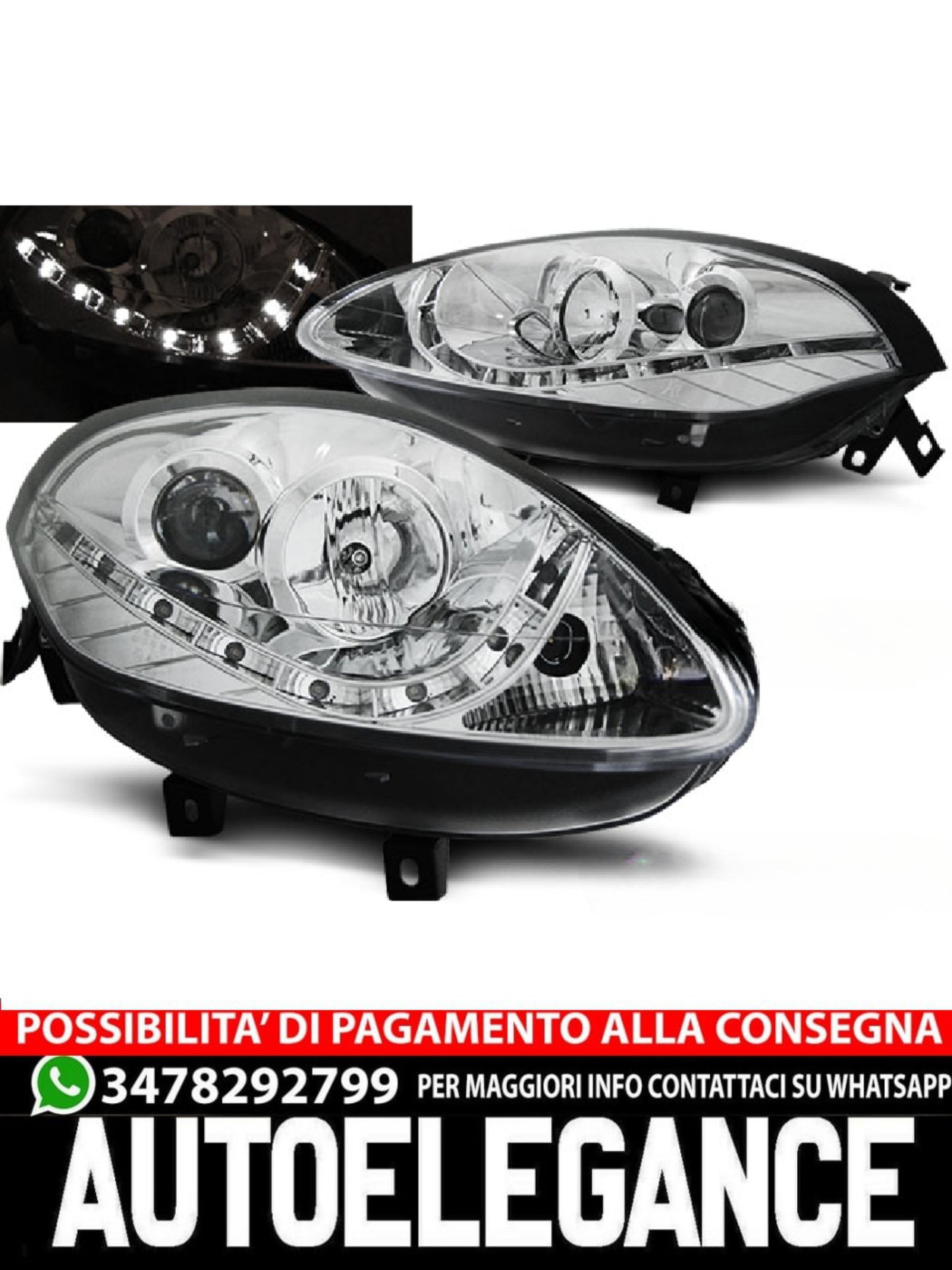 FARI ANGEL EYES NERO ADATTI PER FIAT PUNTO 1 11.93-09.99