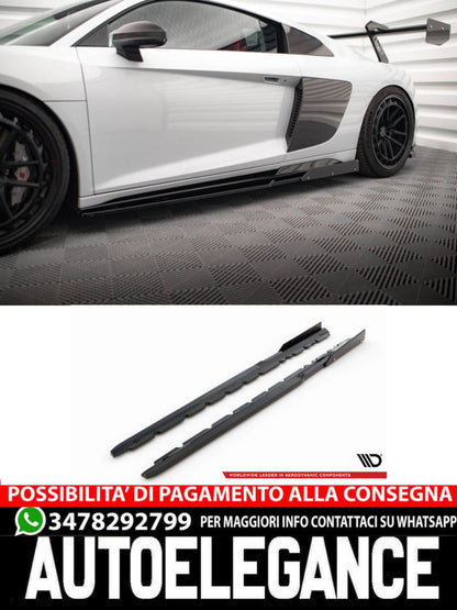 MINIGONNE LATERALI ADATTE PER V.2+ FLAPS AUDI R8 MK2 FACELIFT  (2018-2023)