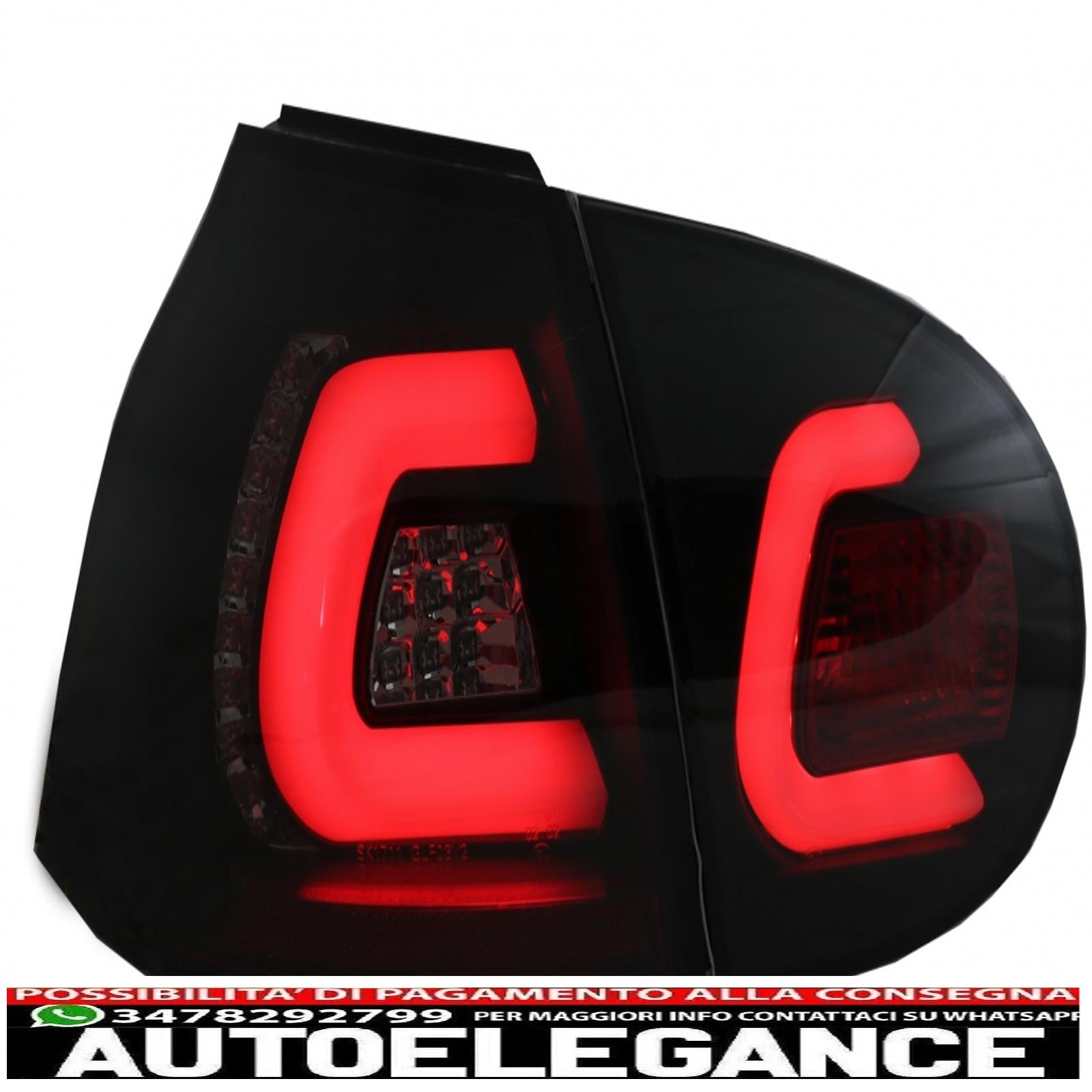 barra led fanali posteriori adatta per vw golf v 5 (2004-2009) smoke black urban style AUTOELEGANCERICAMBI