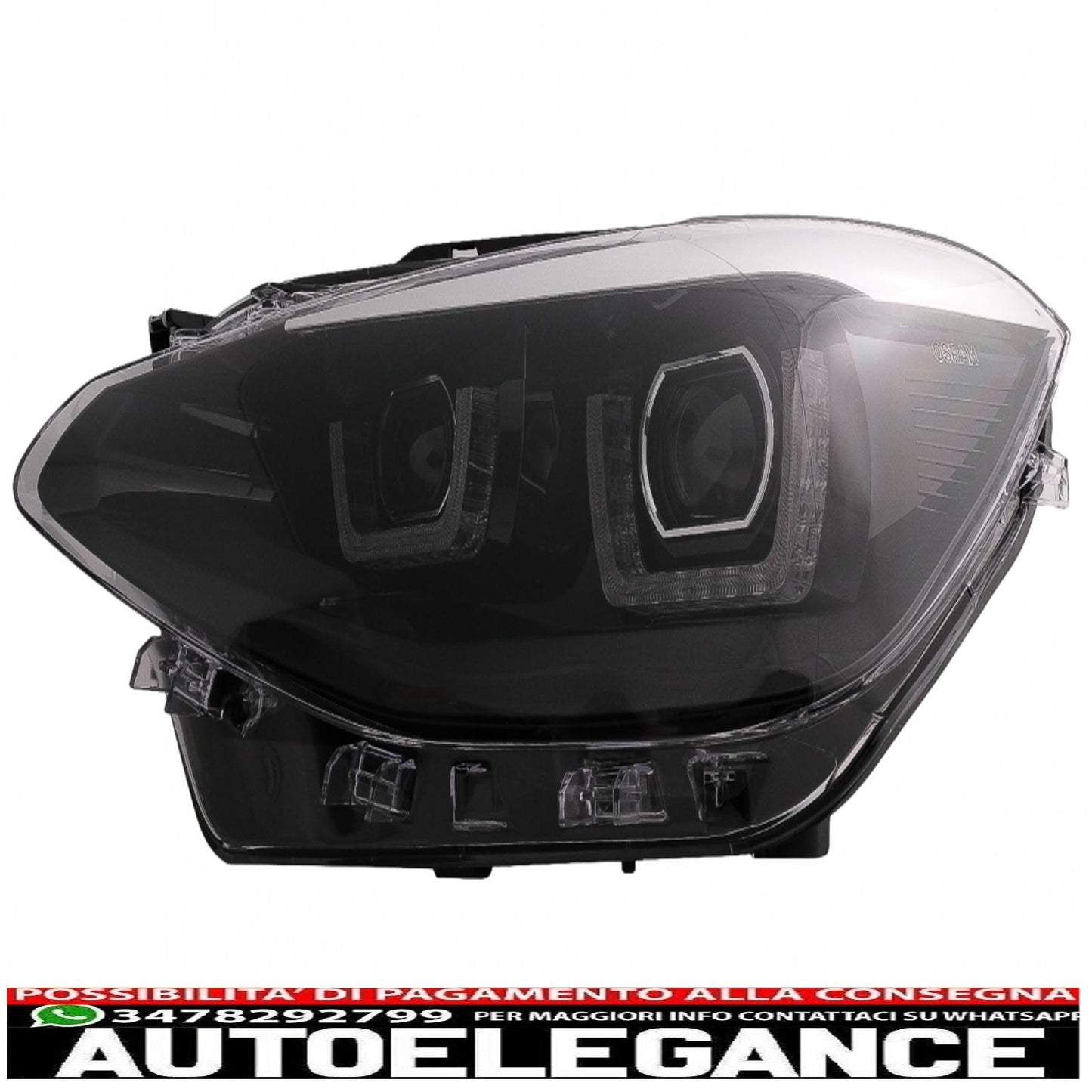 osram ledriving full led headlights suitable for bmw serie 1 f20 f21 (06.2011-03.2015) chrome 