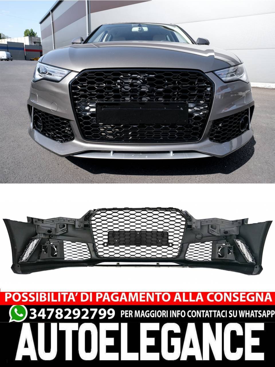 Front bumper suitable for Audi A6 4G Facelift (2015-2018)