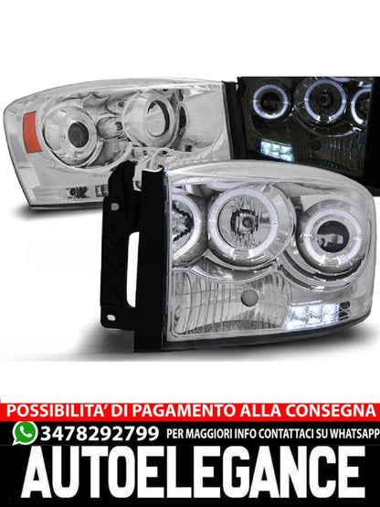 FARI ANGEL EYES CHROME ADATTI COMPATIBILI PER DODGE RAM 06-08
