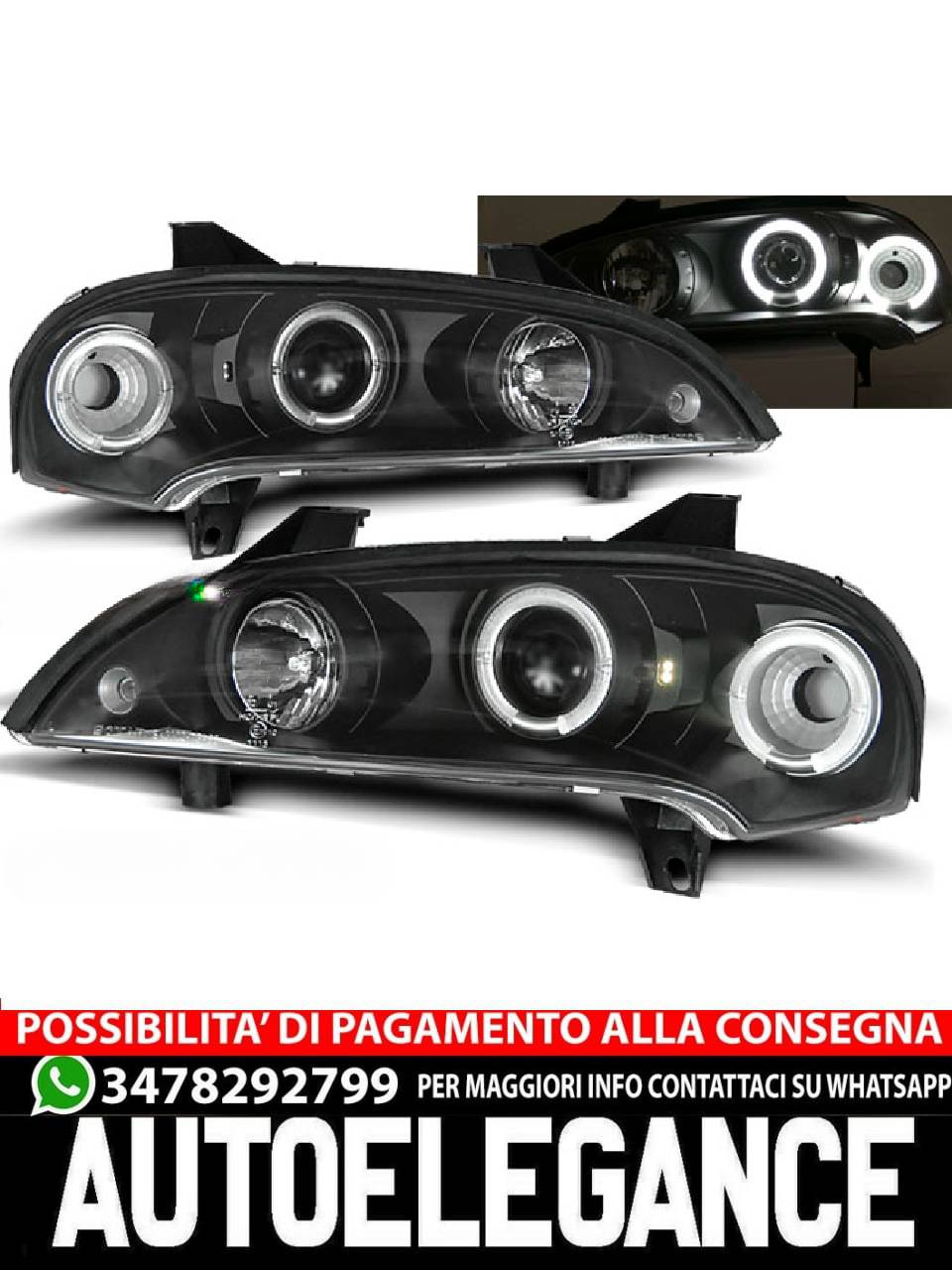 OPEL TIGRA 09.94-12.00 ANGEL EYES Black 