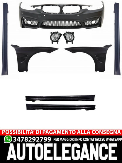 Kit Paraurti Anteriore con Fendinebbia e Parafanghi adatti per BMW Serie 3