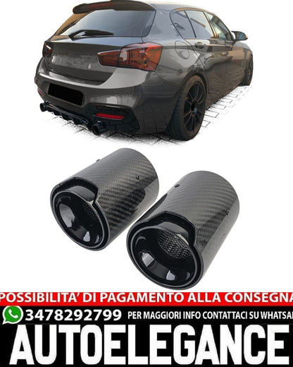 TERMINALI IN CARBONIO ADATTI PER BMW SERIE 1 F20 F21 LOOK SPORTIVO