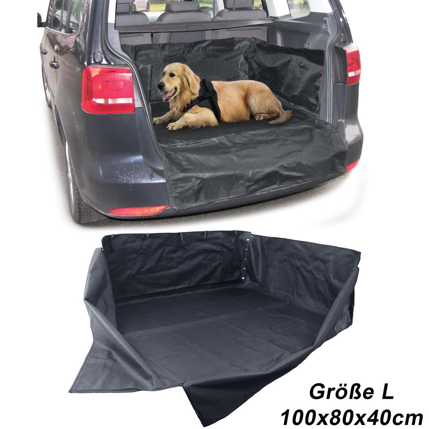 Boot mat, boot liner, blanket, tub with loading edge protection L 100x80x40cm