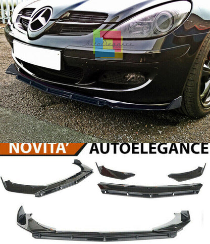 SPLITTER MERCEDES SLK R171 LIP GLOSSY BLACK UNDER BUMPER ABS RS DESIGN 3P .- 00
