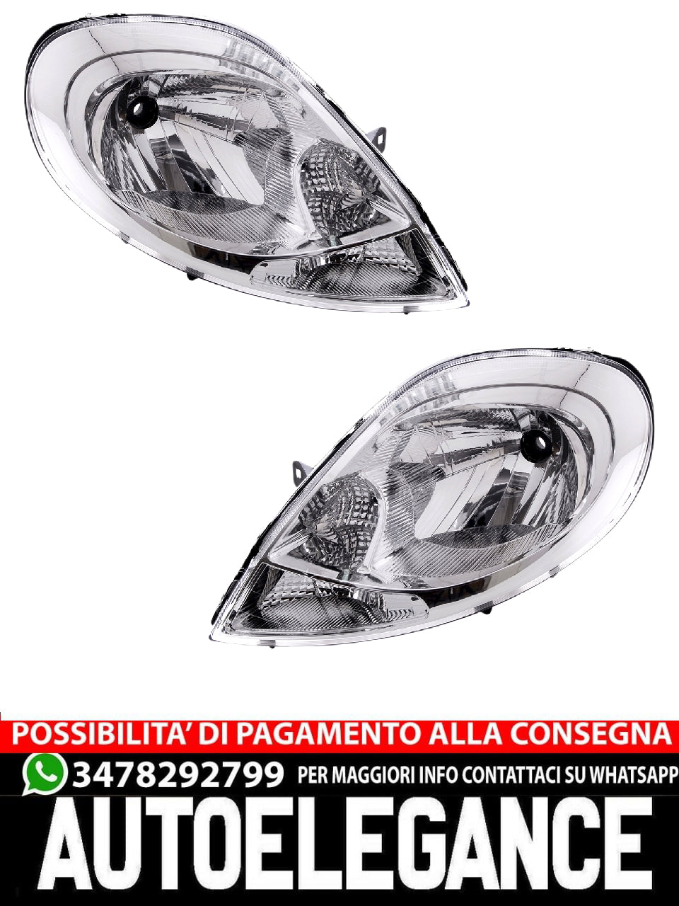 Headlight set for Opel Vivaro Renault Trafic 2 Nissan Primastar X83 