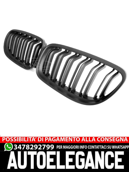 GRIGLIA RADIATORE ADATTA PER BMW SERIE 3 E90 E91 DOPPIA BARRA NERO OPACO