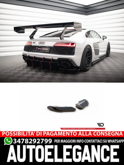 SPLITTER LATERALI POSTERIORI ADATTO PER AUDI R8 MK2 FACELIFT 2018-2023