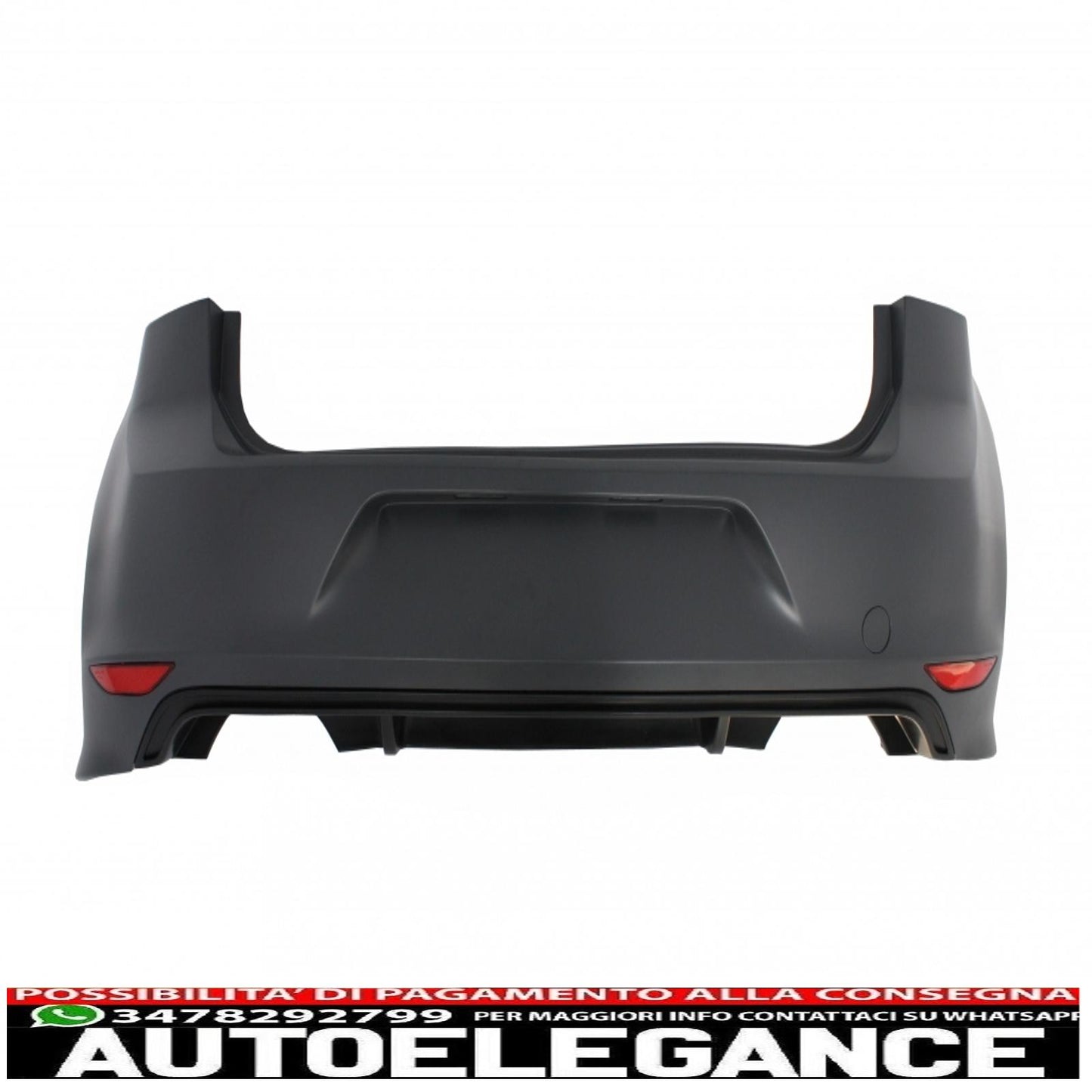 Rear bumper with full exhaust system suitable for vw golf 7 vii mk7 (2013-2017) r design 