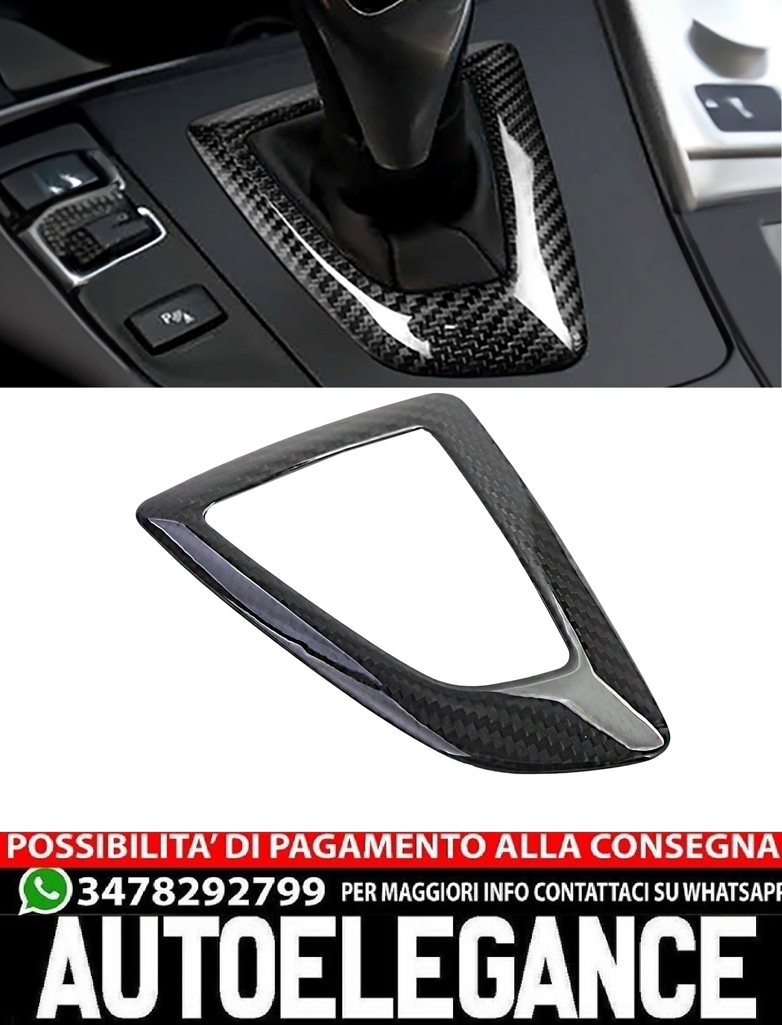 COPERTURA DEL CAMBIO IN VERO CARBONIO ADATTA PER BMW SERIE 2 BMW F22 F23 2013-21 AUTOELEGANCERICAMBI