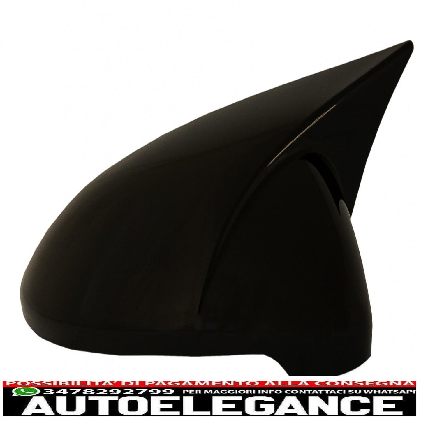Copri specchietti adatti per vw golf vii 7 e 7.5 (2013-up) touran ii (2015-2016) golf alltrack (2014-2017) pianoforte nero AUTOELEGANCERICAMBI