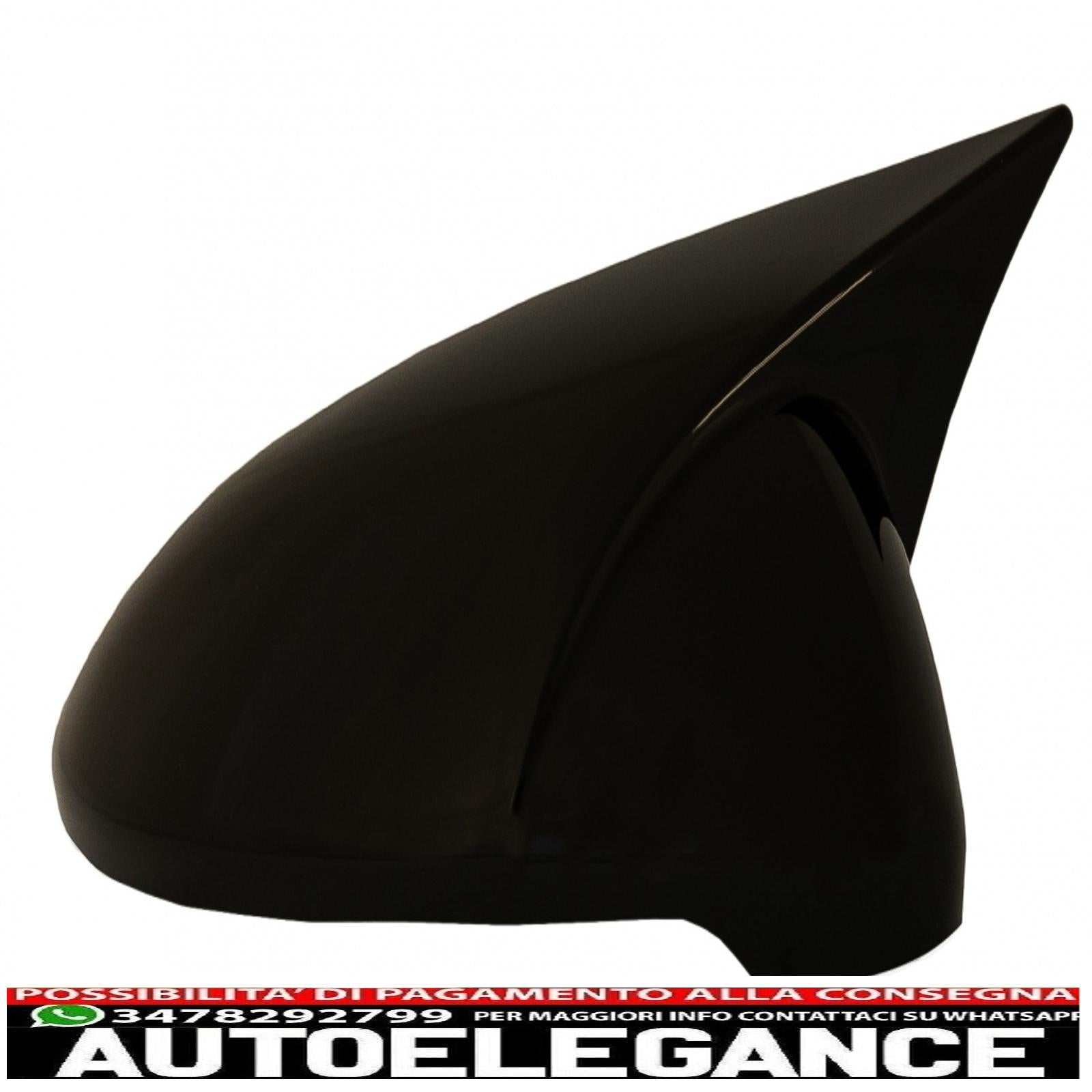 Copri specchietti adatti per vw golf vii 7 e 7.5 (2013-up) touran ii (2015-2016) golf alltrack (2014-2017) pianoforte nero AUTOELEGANCERICAMBI