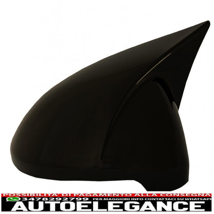 Copri specchietti adatti per vw golf vii 7 e 7.5 (2013-up) touran ii (2015-2016) golf alltrack (2014-2017) pianoforte nero AUTOELEGANCERICAMBI