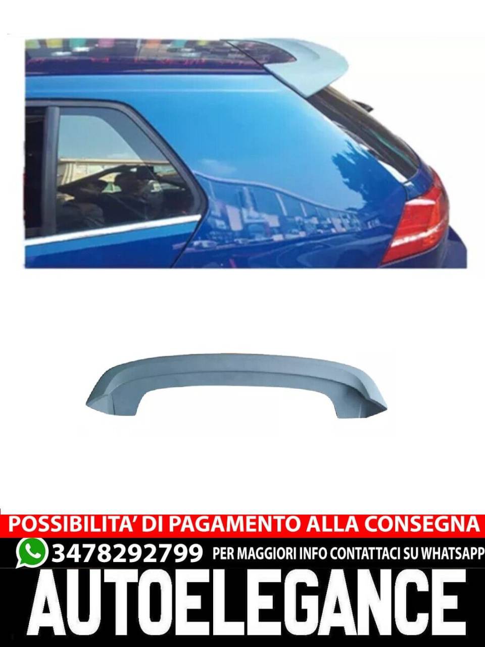 SPOILER adatto per VW GOLF 7 2012-2020