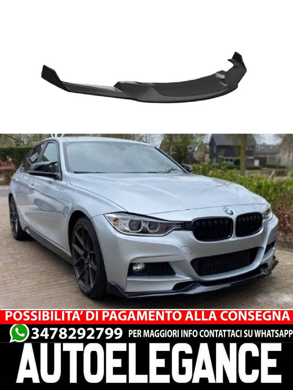 SPLITTER suitable for BMW 3 Series F30 M-Tech 2012-2019 