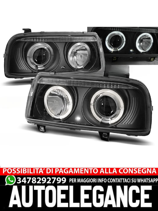 FARI ANTERIORI ANGEL EYES NERO adatti per VW VENTO 01.92-08.98