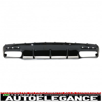 Rear Bumper Air Diffuser with Chrome Muffler Tips Fit for Mercedes S-Class C217 Coupe (2014-2020) S63 Facelift Design