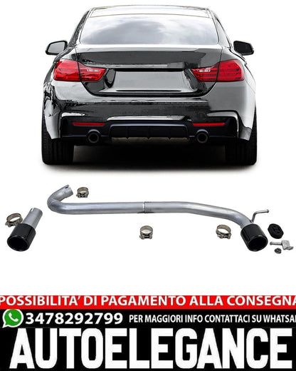TERMINALI DI SCARICO 1+1 ADATTI PER BMW SERIE 4 F32 F33 F36 LOOK SPORTIVO