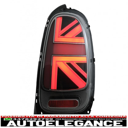 Rear lights suitable for mini one f55 f56 f57 3d 5d cabriolet (2014-2018) JCW Design smoke red