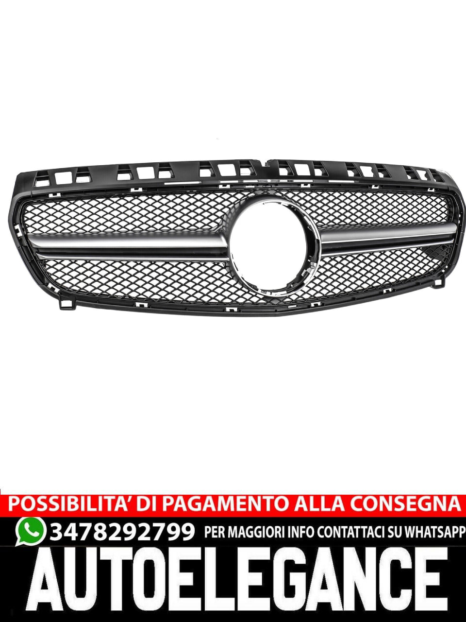GRIGLIA GT Panamericana adatto per Mercedes Classe A W176 A45 12-15 cromato
