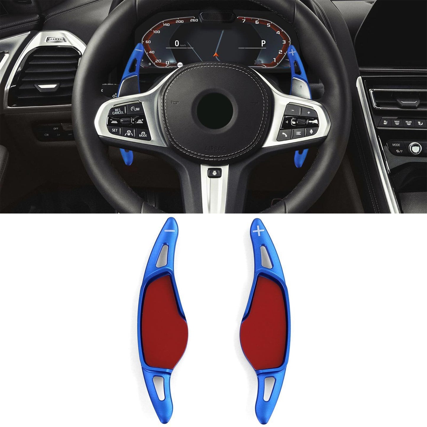 Blue aluminum gear lever extension suitable for BMW 3 Series G20 4 Series G22 5 Series G30 6 Series G32