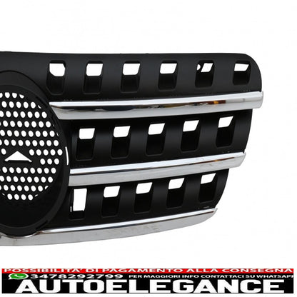 griglia anteriore adatta per mercedes classe m ml w163 (1998-2005) ml63 design edizione nera e cromata