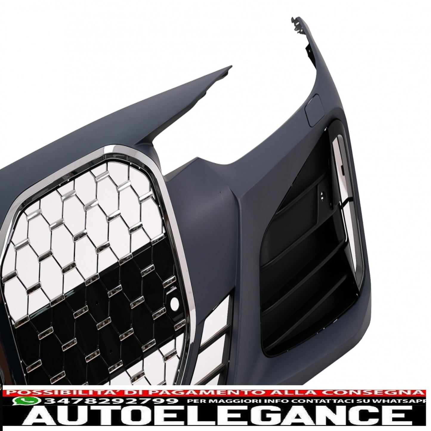 paraurti anteriore adatto per bmw serie 3 f30 f31 non lci e lci (2011-2018) conversione in griglia cromata design g80 m3