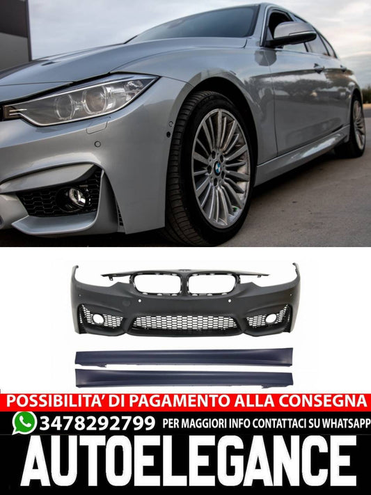 Front Bumper with Side Skirts Fit for BMW 3 Series F30 F31 2011-2018 