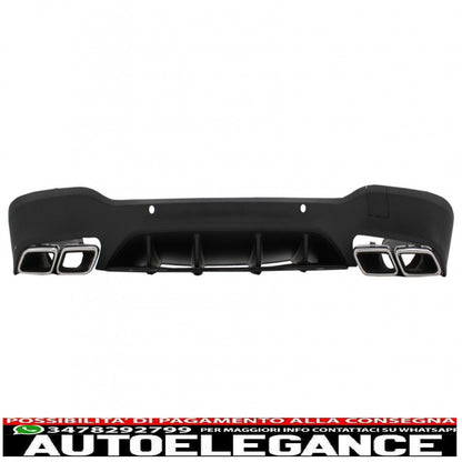 diffusore posteriore adatto per mercedes glc x253 suv (2015-07.2019) glc63 terminali di scarico