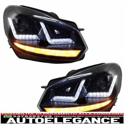griglia anteriore adatta per vw golf vi (2008-2012) con fari allo xeno osram led luci di svolta sequenziali dinamiche design r20