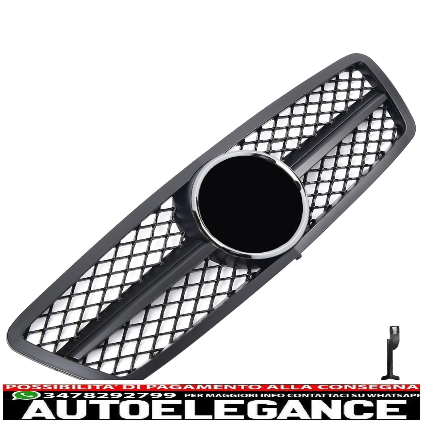 griglia sportiva griglia radiatore adatta per mercedes w203 s203 nero opaco-mostra il titolo originaletesto originalegrill sport kühlergrill passt für mercedes w203 s203 matt schwarz