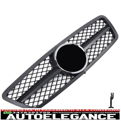 griglia sportiva griglia radiatore adatta per mercedes w203 s203 nero opaco-mostra il titolo originaletesto originalegrill sport kühlergrill passt für mercedes w203 s203 matt schwarz