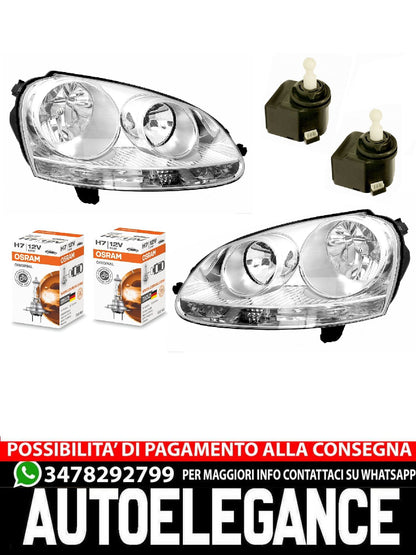Headlight for VW Golf 5 V 2003-2009 with OSRAM ORIGINAL H7 bulbs + actuator