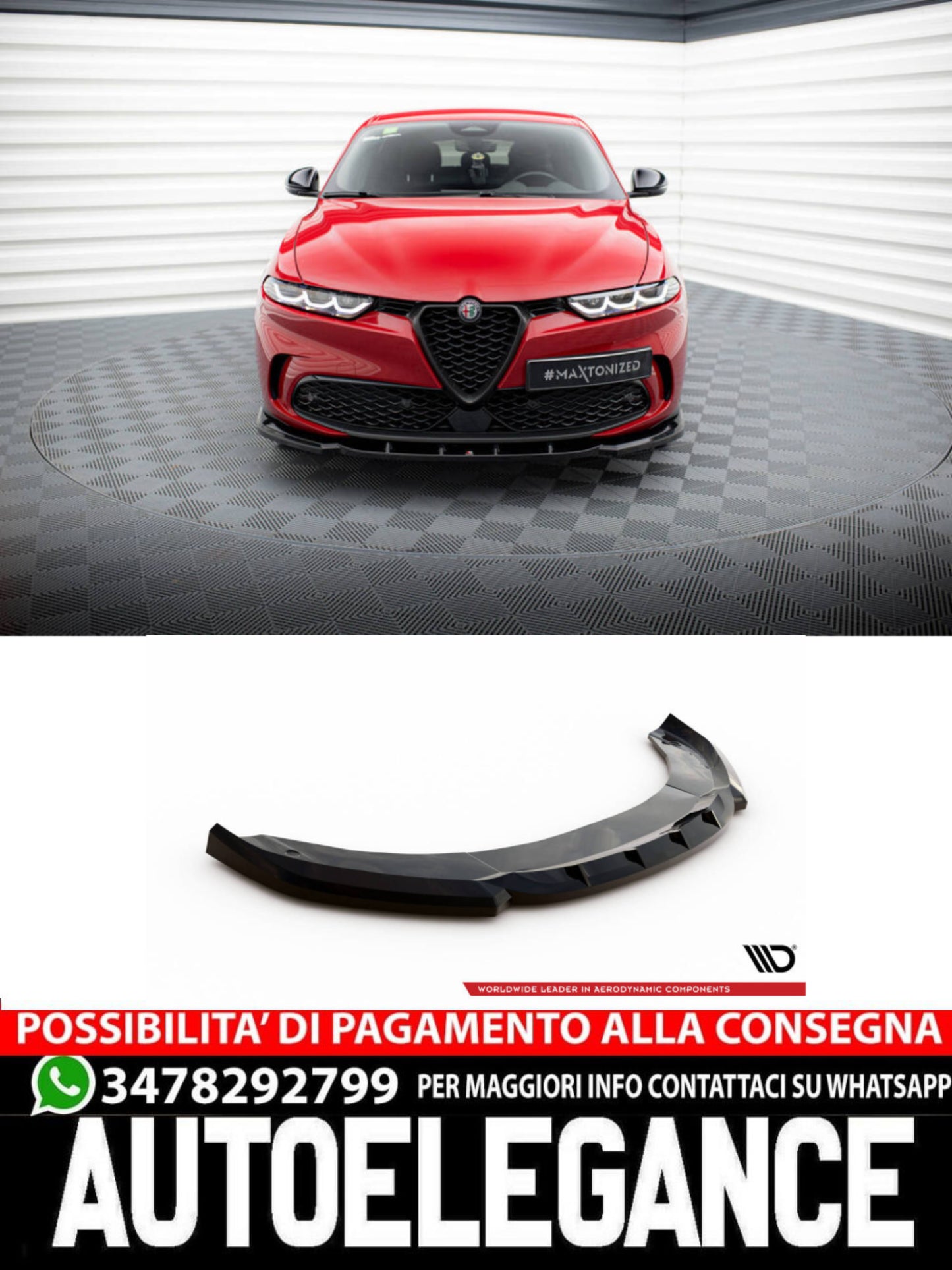 SPLITTER ANTERIORE adatto per V.1 ALFA ROMEO TONALE MK1 2022