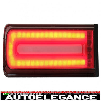 led rear lights light bar suitable for mercedes g class w463 (2008-2017) restyling 2018 dynamic design sequential cornering lights smoke red