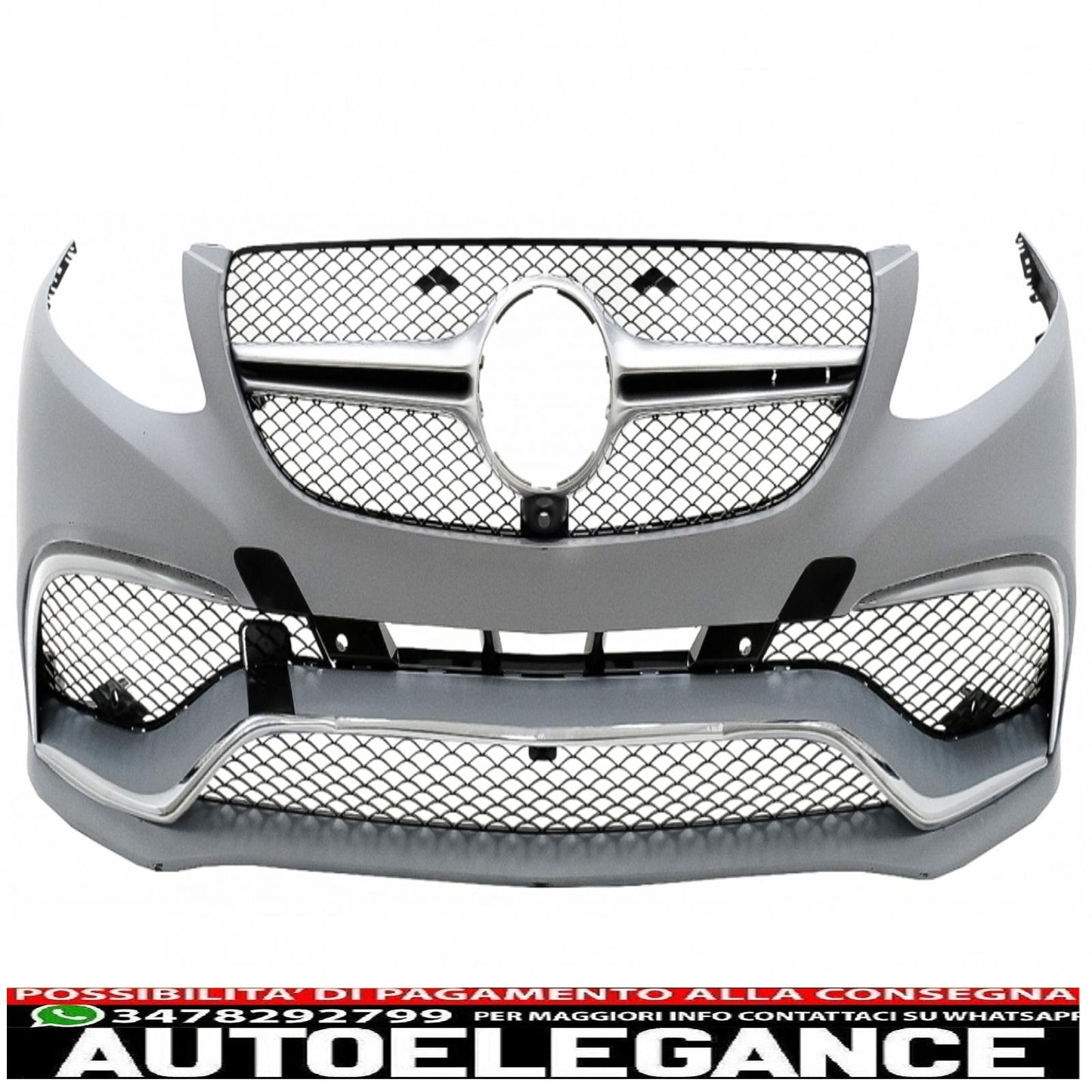 body kit suitable for mercedes gle coupe c292 sport line (2015-2019) with black exhaust tips