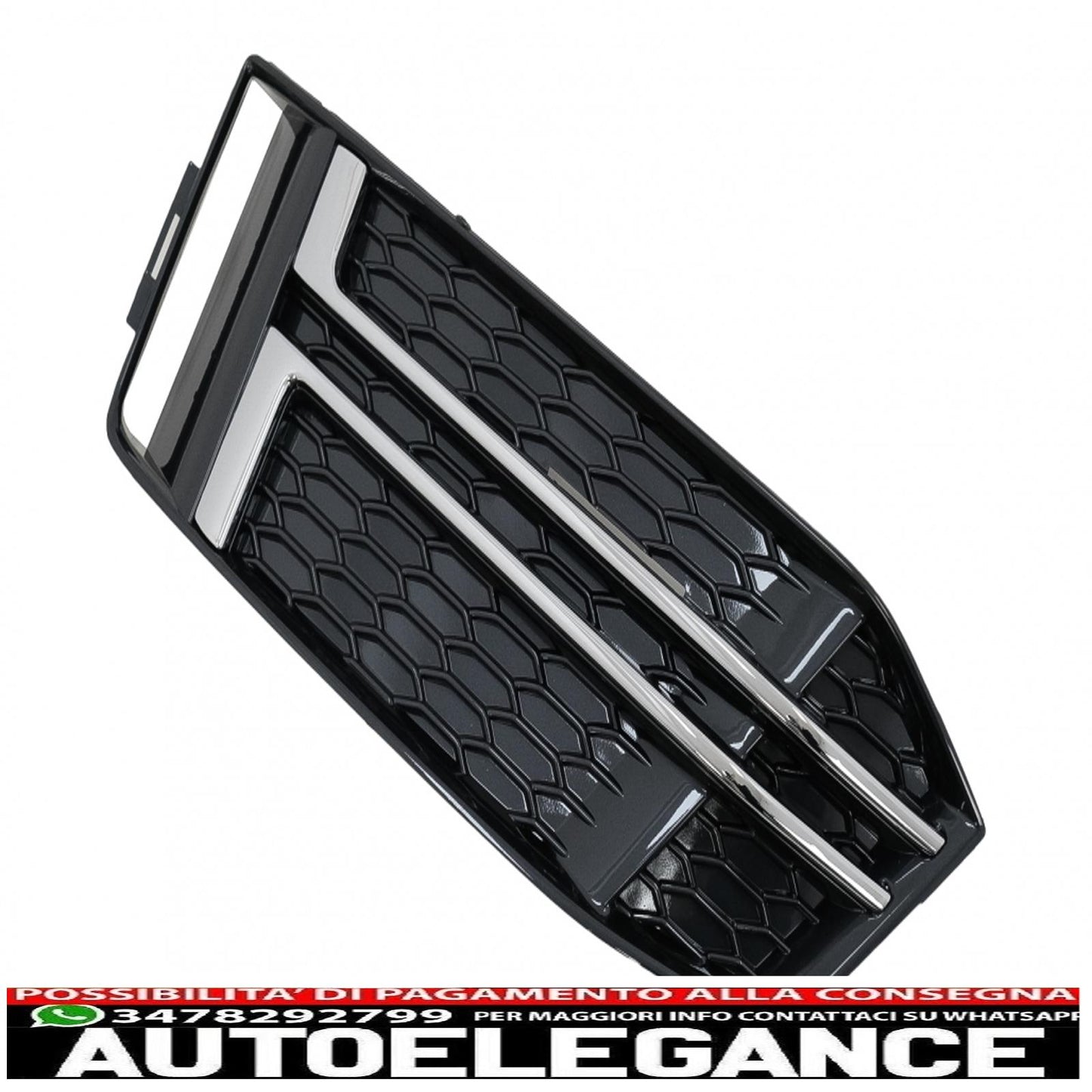 coperture inferiori della griglia del paraurti griglie laterali adatte per audi a4 b9 berlina avant (2016-2018) s-line silver edition AUTOELEGANCERICAMBI