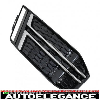coperture inferiori della griglia del paraurti griglie laterali adatte per audi a4 b9 berlina avant (2016-2018) s-line silver edition AUTOELEGANCERICAMBI