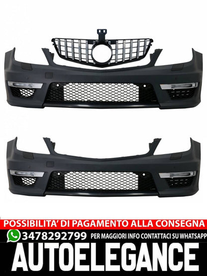 Paraurti anteriore adatto per Mercedes Classe C W204 (dal 2012) C63 Facelift